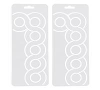 MAGICLULU 2pcs Quilting Stencils for Machine and Hand Quilting - 9" Quilt Plastic Stencils for Borders and Patterns - Fits Beginners & Professionals - Easy to Use