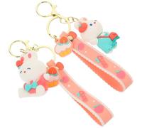 MAGICLULU 2pcs Rabbit Keychain Rabbit Hanging Key Chain Unique Stylish Metal Pvc Smooth Surface Workmanship Women Keychain Backpack Accessory