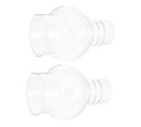 MAGICLULU 2pcs Replacement Kerosene Lamp Shade Tall Glass Globe with Diameter for Stable Installation Vintage Clear Oil Lamp Chimney Replacement for Home Decor