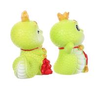 MAGICLULU 2pcs Resin Snake Figurine with Shaking Heads Chinese Zodiac Year Snake Miniature Statue Symbol of Wisdom and Luck Compact Home Decor and Birthday Party Favor