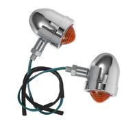 MAGICLULU 2pcs Retro Motorcycle Turn Signal Lights Weatherproof LED Front Rear Indicator Lamps Easy Installation with Lightweight Design Classic Vintage Style for Motorbike Cruiser