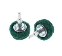 MAGICLULU 2pcs Rotary Tool Polishing Mushroom Buffing Wheel with Handle Stainless Steel Fiber Flap Abrasive Grinding Head for Metal Aluminum Wood Ceramic Plastic