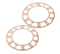 MAGICLULU 2pcs Round Mirror Clock Face Acrylic Dial for DIY Resin Crafts Scratch Resistant Sturdy Acrylic Panel with Clear Numeric Display Lightweight Adhesive Backed Modern Clock