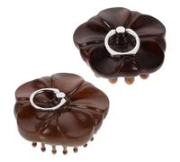 MAGICLULU 2pcs Sandalwood Massage Comb Neck Massage Comb with Metal Ring, round Brown Manual Scalp Brush for Scalp and Hair, Home and On-the-go Use