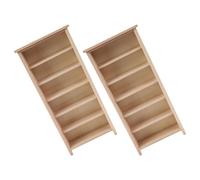 MAGICLULU 2pcs Scale Wooden Dollhouse Bookcase for DIY Decoration Furniture Accessories Tiny Homes Studies Libraries