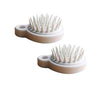 MAGICLULU 2pcs Scalp Massage Hair Washing Brushes White Soft Silicone Cleansing Scrubbers for Bathing and Hair Care, Suitable for Scalp Stimulation and Relaxation