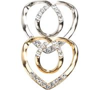 MAGICLULU 2pcs Scarf Ring Clip Alloy T Shirt Tie Clips with Chic Design for Tightening Waist and Hips, Elegant Clothing Ring Wrap Holder for Scarves and Shirts, Gold and Silver