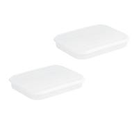MAGICLULU 2pcs Sealed Boxes Food Case Four-grids Pp Material Fresh-keeping Dust-proof Design for Meat Storage in Homes and Restaurants