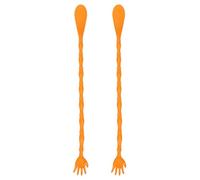 MAGICLULU 2pcs Self Back Scratcher with Shoehorn Long Handle Plastic Bear Claw Back Scratcher and Shoe Tool for Adults Portable Body Hand Massager and Easy Shoe Wearing