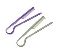 MAGICLULU 2pcs Shaped Straightening Hair Comb Clips Plastic Hair Parting Tool for Women Quick Styling at Home Salon Assorted Purple and Green for Sleek