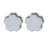 MAGICLULU 2pcs Silicone Cake Mold Baking Pan Set 6-inch Cherry Blossom Shape Reusable Easy to Clean Blue Bakeware for DIY Cakes and Baking