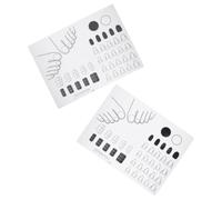 MAGICLULU 2pcs Silicone Nail Art Mats Lightweight Nail Practice Plates Colourful Silicone Pad to Protect Table from Stains for Salon and DIY Manicure