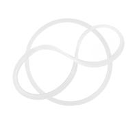 MAGICLULU 2pcs Silicone Sealing Ring Lunch Box Sealing Strip Insulated Box Ring Replacement Part Safe to Touch Food White Square round Shape for Bento Lunch