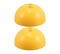 MAGICLULU 2pcs Soccer Training Pole Base Agility Pole Equipment Sturdy Abs Plastic Design Yellow Sports Holder for Outdoor Drills Secure Setup