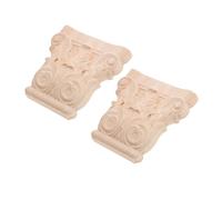 MAGICLULU 2pcs Solid Wood Roman Corbels Handcarved Decorative Wall Brackets European Style for Villa Club Interior Decor Enhancing Artistic Ambiance
