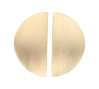 MAGICLULU 2pcs Space Aluminum Semi-Circle Drawer Pull Handles Retro Gold Cabinet Door Handles with 64mm Hole Spacing Replacement for Kitchen Cupboard