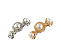 MAGICLULU 2pcs Spring Hair Clips Pearl Hair Clip Long Oval Alloy Lightweight Gentle on Fashionable Elegant Women Daily Wear