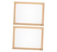 MAGICLULU 2pcs Stackable Herbal Drying Net with Wood Frame Medium Rectangular Mesh Trays for Herbs Medicinal Plants Tea Leaves and Vegetables Enhanced Ventilation Rack for Indoor and Outdoor