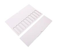 MAGICLULU 2pcs Stackable Microscope Slide Staining Rack with 10 Capacity Per Tray, White Paper Material for Secure Storage and Chemical Resistance, for Pathology and Staining Lab Use