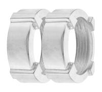 MAGICLULU 2pcs Stainless Steel Meat Grinder Body Cap and Collar Nut Replacement Parts for Manual Meat Grinders, Easy to Clean and Hygienic, Suitable for Kitchens with Limited Space