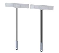 MAGICLULU 2pcs Stainless Steel Sign Display Rods for Handheld Placards, Multi-function Sign Holder Poles for Sports Events, Protests, Parades, and Class Activities, 40cm Fixed Threaded