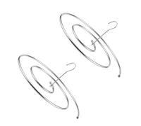 MAGICLULU 2pcs Stainless Steel Spiral Hanger Sheet Dry Hanger Clothes Drying Rack Windproof Quilt Rack Design for Home Use Space Saving and Sturdy for Bath Towel and Blanket