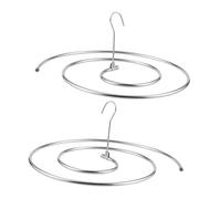 MAGICLULU 2pcs Stainless Steel Spiral Quilt Drying Rack Folding Wall Hanger for Sheets and Bulky Clothing Rotating Vertical Dryer Indoor Outdoor Blanket Storage Stand
