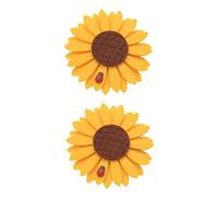 MAGICLULU 2pcs Sunflower Decorative Curtain Tie Backs Magnetic Holdbacks for Window Draperies for Boho Home Decor