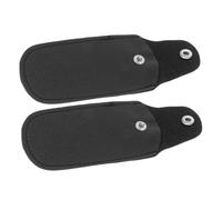 MAGICLULU 2Pcs Ten-Hole Blues Harmonica Leather Storage Pouches Black Harmonica Container Case with Zipper Compact Cover for Travel and Music Performance