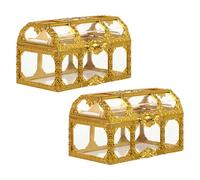 MAGICLULU 2Pcs Treasure Box Party Favor Boxes Candy Containers for Wedding Birthday Shower Classic Design with Chic Appearance Practical and Lovely for Various Occasions