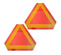 MAGICLULU 2pcs Triangle Reflector Slow Moving Vehicle Sign Weather Resistant Fade Resistant Engineer Grade Reflective Aluminum Triangle Shape for Road Construction and Night Driving