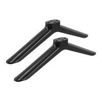 MAGICLULU 2pcs Tv Stand Base Legs in Black Plastic with Universal Compatibility and Easy Installation Sl esign for Bedroom or Living Room Sturdy Tv Pedestal Feet
