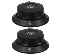 MAGICLULU 2pcs Universal Replacement Oven and Grill Thermostat Knob with 30-110 Dial, Black Plastic Material, Easy Installation and Sleek Modern Design for Cooking Appliance Control