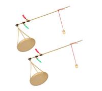 MAGICLULU 2pcs Vintage Copper Chinese Balance Scale Portable Kitchen and Medicine Weighing Scales with Classic Design for Culinary Herbal Jewelry Precision Tasks