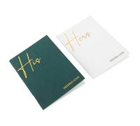 MAGICLULU 2pcs Wedding Vows Notebook Set with Lined Pages and Groom Officiant Books for Ceremony Speech Stylish His and Hers Vow Brochures Green and White