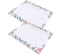 MAGICLULU 2pcs Weekly Planning Notepad to Do List Easy to Write Thick Paper Desk Weekly Planner Easy to Store Great Gift for Family and Friends