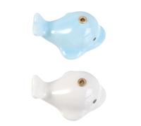 MAGICLULU 2pcs Whale Shaped Ceramic Incense Holders for Burning Incense and Desktop Decoration, Elegant White and Blue Aroma Burners for Home Use with Simple Design
