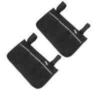 MAGICLULU 2pcs Wheelchair Side Bag Side Bag for Walker and Rollators Multi-Pocket Storage Pouch with Reflective Strip Easy Installation Quick Attachment for Indoor Nighttime Use
