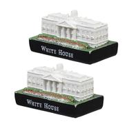 MAGICLULU 2pcs White House Model Resin Statue Lifelike Representation and Versatile Display, Realistic Washington Dc Souvenir for Home and Office Decor