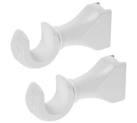 MAGICLULU 2pcs Wooden Curtain Brackets Closet Rod Support 4.79x2.16x1.18in Wood Material Reusable Safe and Convenient Classic Elegant Appearance Balcony Drying