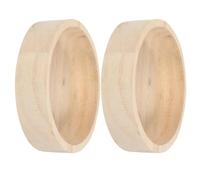 MAGICLULU 2pcs Wooden Hamster Feeder Bowls for Small Animals with Mess-free Design and Easy to Clean Oak Material, Unique Shape Suitable for Hedgehog Cage Accessories