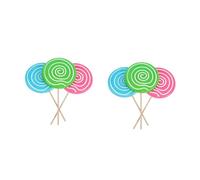MAGICLULU 2sets Festive Candy Ornaments Lollipop Props Large Fake Lolly Sticks for Photo Prop Sets 3pcs*2