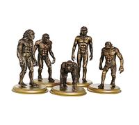 MAGICLULU 2sets Primitive Human Evolution Models Educational for Cognitive Learning Dark Gold Simulation Figures with Delicate Details for Teaching and Fun Play 5pcs*2