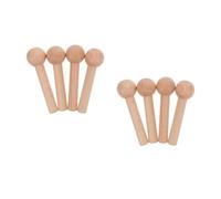 MAGICLULU 2sets Wooden Pegboard Hooks Multi Purpose Round Stick Accessories for Crafting and Storage Easy Installation Wood Display Hook for Home Workshop Organization 4pcs*2
