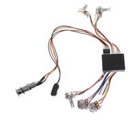 MAGICLULU 3-band Equalizer Eq Preamp Circuit Wiring Harness for Electric Bass Guitar Guitar Tone Control Accessory with Jack Bass Accessories