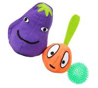 MAGICLULU 3 in 1 Eggplant Design Dog Sniffing with Food Dispensing Feature and Sturdy Tpr Material, Funny Colourful Chew for Pets to Reduce Destructive Behaviours
