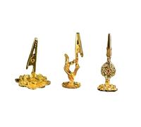 MAGICLULU 3 Pcs Alloy Lotus Base Coil Incense Holder with Mini Clips for Aromatherapy Yoga Meditation Home and Tearoom Decor Random Rhinestone Color Random Color