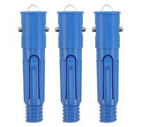 MAGICLULU 3 Sets Mop Pole Extension Threaded End Tips 2.2Cm Id with Spring Clips Mop Handle Adapters Replacement for Household Cleaning Tools