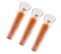 MAGICLULU 3 Sets Yeast Special Cup Dry Measuring Cups with Sealing Clip Removable Easy Clean Accurate Scale Orange Kitchen Gadget
