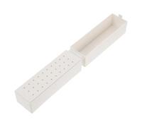 MAGICLULU 30 Holes Nail Bit Storage Case Organizer Box with Plastic Material, White Colour, Designed for Nail Art Use and Home Use, Prevents Dirt and Loss Efficiently